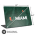 University of Miami Green Jersey Universal Laptop 16in (13 x 9.4in) Skin